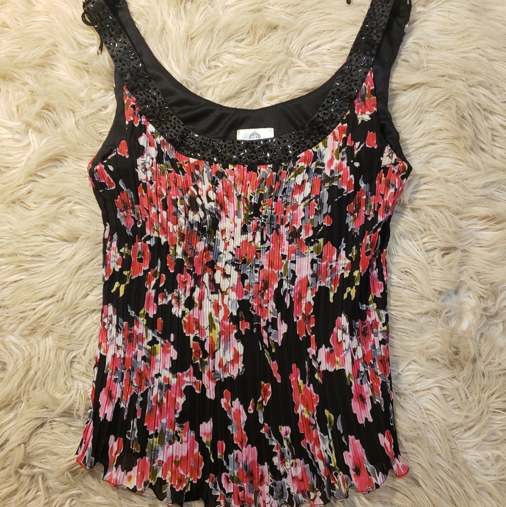 Black Beaded Tank